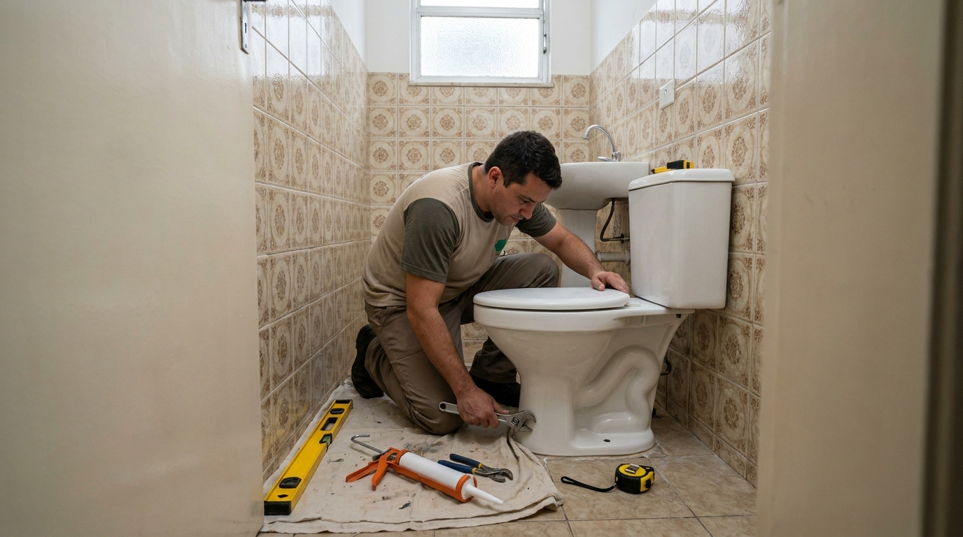 Instalação de vaso sanitário em Anápolis‑GO